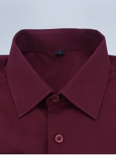 Camisa Masculina Lisa Mista - Cor Vinho