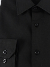 Camisa Masculina Lisa Mista - Cor Preta