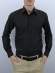 Camisa Social Masculina Semi Slim Preto Estampa Poá