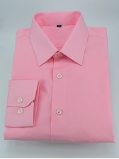 Camisa Masculina Lisa Mista - Cor Rosa Claro