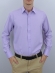 Camisa Social Masculina Semi Slim Lilás Estampa Poá