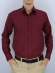 Camisa Social Masculina Semi Slim Bordo Estampa Poá