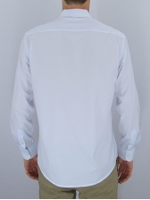 Camisa Social Masculina Semi Slim Branco Estampa Poá