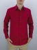 Camisa Masculina Lisa Mista - Cor Vermelho Escuro