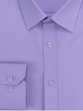 Camisa Social Masculina Semi Slim Lilás Estampa Poá