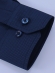 Camisa Social Masculina Semi Slim Azul Marinho Estampa Poá