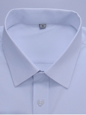 Camisa Social Masculina Semi Slim Branco Estampa Poá