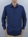 Camisa Social Masculina Semi Slim Azul Marinho Estampa Poá