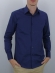 Camisa Masculina Lisa Mista - Cor Azul Escuro