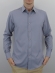 Camisa Social Masculina Semi Slim Cinza Estampa Poá