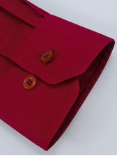 Camisa Masculina Lisa Mista - Cor Vermelho Escuro