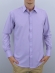 Camisa Social Masculina Semi Slim Lilás Estampa Poá