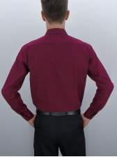 Camisa Masculina Lisa Mista - Cor Vinho