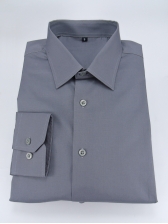 Camisa Masculina Lisa Mista - Cor Chumbo