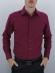 Camisa Masculina Lisa Mista - Cor Vinho