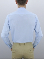 Camisa Masculina Lisa Mista - Cor Azul Claro